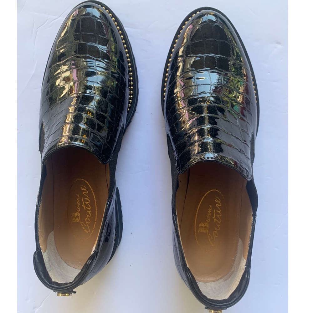 NEW! ⭐️ BROWNS Couture Black LEATHER Loafers ULTRA LIGHT - Picture 6 of 15